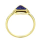 3W1726 - Flash Gold+E-coating Brass Ring with Druzy in Capri Blue-2