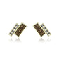 3W1729E - Flash Gold+E-coating Brass Earring with Druzy in Multi Color-3