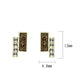 3W1729E - Flash Gold+E-coating Brass Earring with Druzy in Multi Color-1
