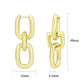 3W1736G - Flash Gold Brass Earring with NoStone in No Stone-1