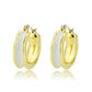 3W1737G - Flash Gold Brass Earring with Epoxy in No Stone-0