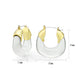 3W1738G - Flash Gold Brass Earring with Synthetic in Clear-1