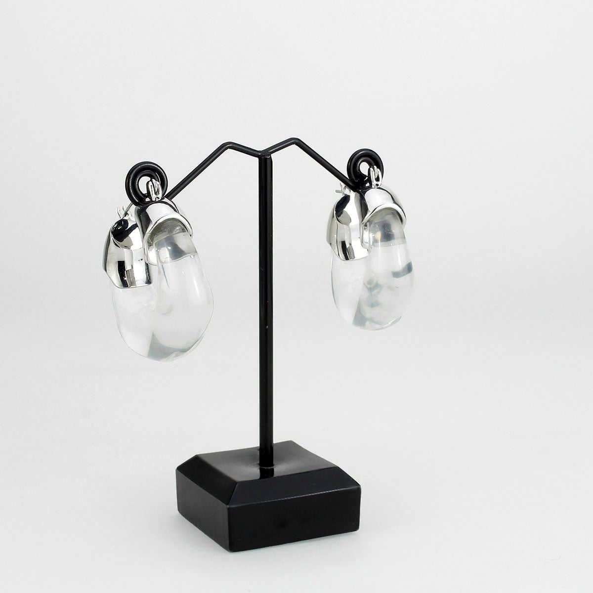 3W1738 - Imitation Rhodium Brass Earring with Synthetic in Clear-1