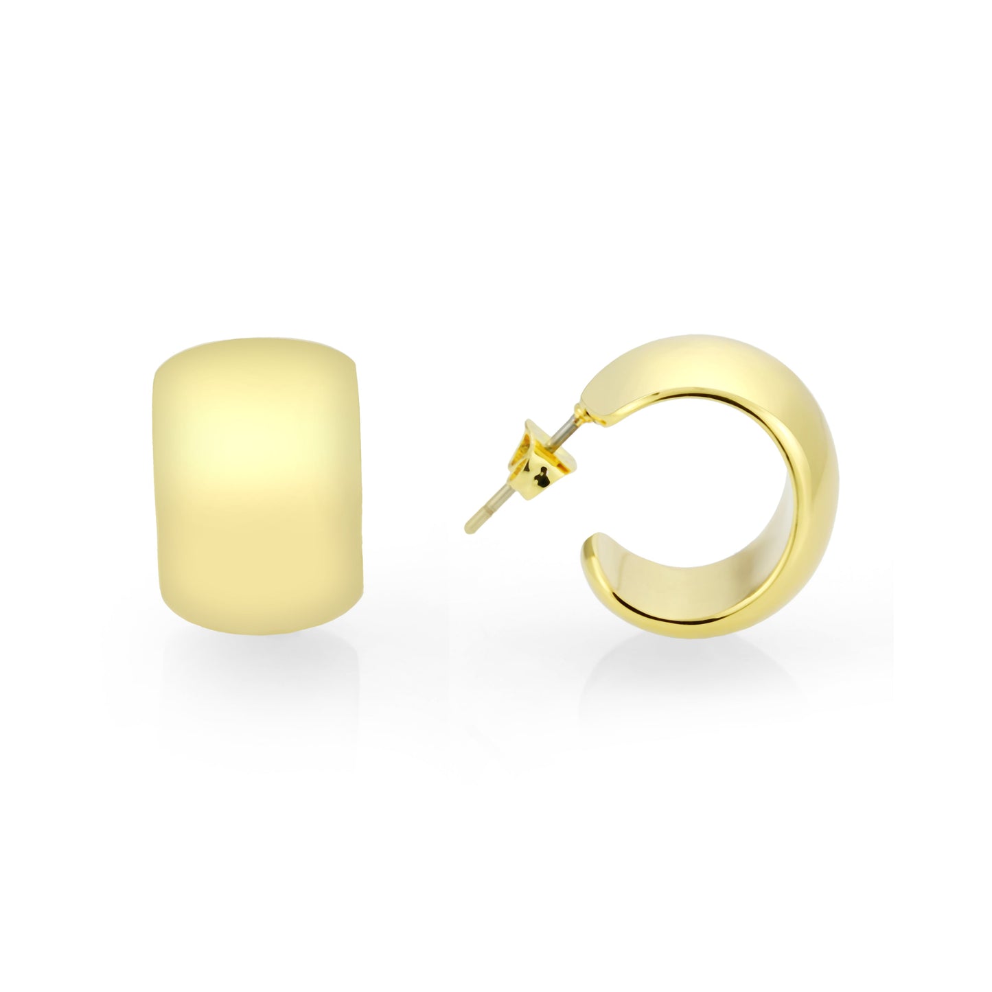 3W1740G - Flash Gold Brass Earring with NoStone in No Stone-0
