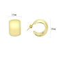 3W1740G - Flash Gold Brass Earring with NoStone in No Stone-2