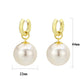 3W1741G - Flash Gold Brass Earring with Synthetic in White-1