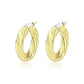 3W1743G - Flash Gold Brass Earring with NoStone in No Stone-0