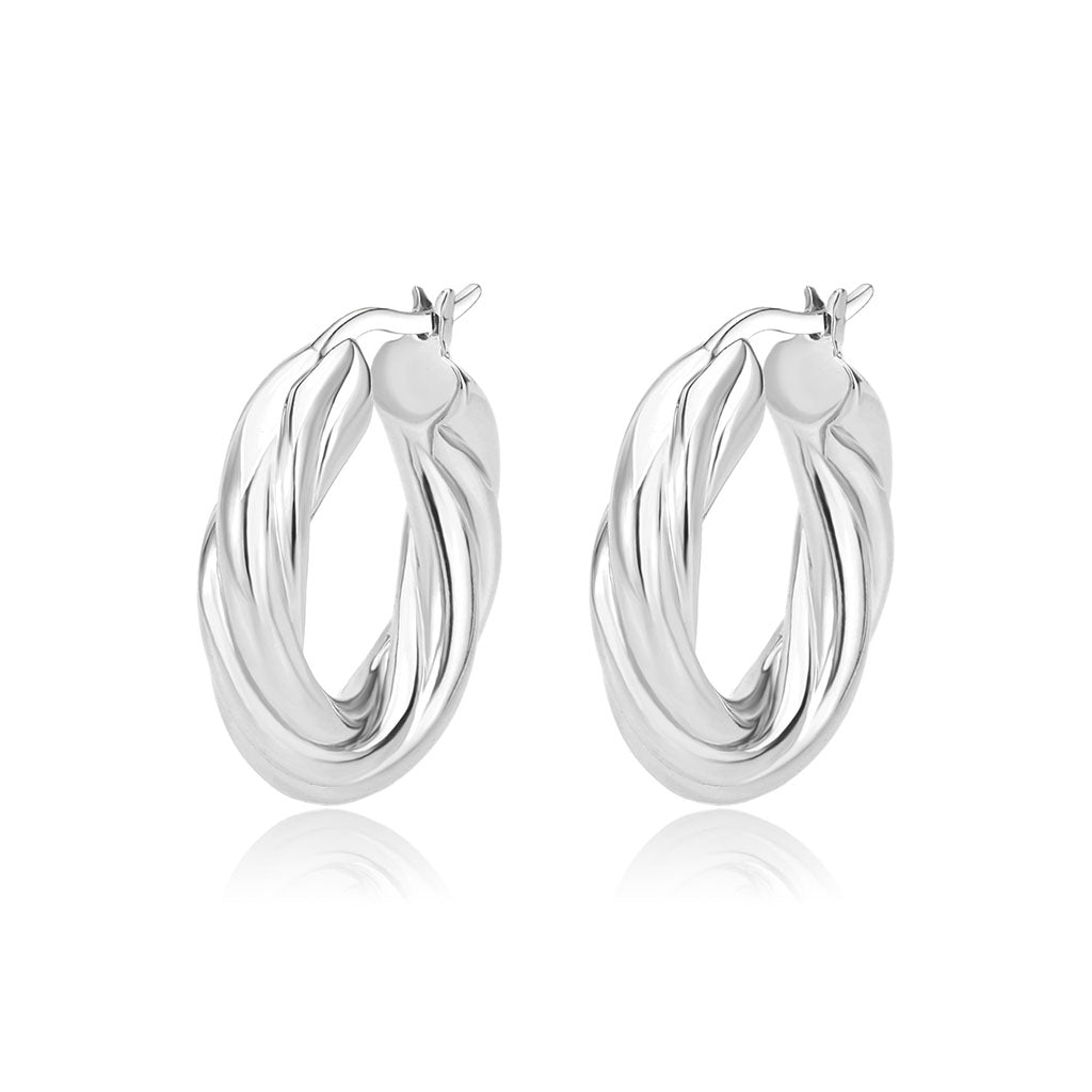 3W1743 - Imitation Rhodium Brass Earring with NoStone in No Stone-0
