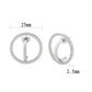 3W1744 - Imitation Rhodium Brass Earring with AAA Grade CZ in Clear-2