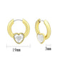 3W1747G - Flash Gold Brass Earring with Top Grade Crystal in Clear-1
