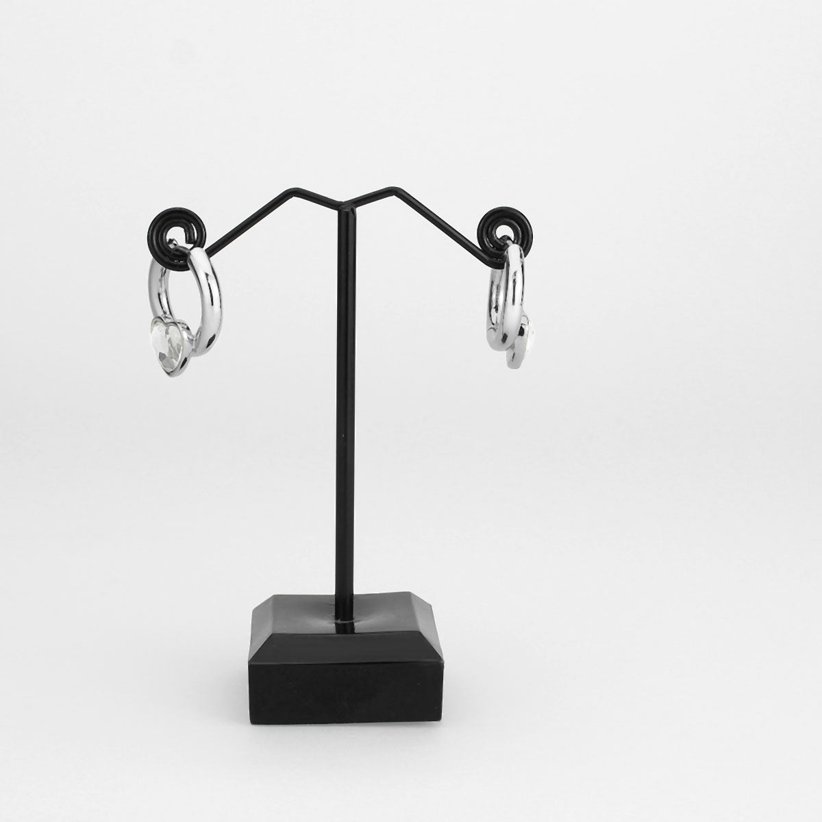 3W1747 - Imitation Rhodium Brass Earring with Top Grade Crystal in Clear-2