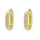 3W1748G - Flash Gold Brass Earring with Top Grade Crystal in Clear-0