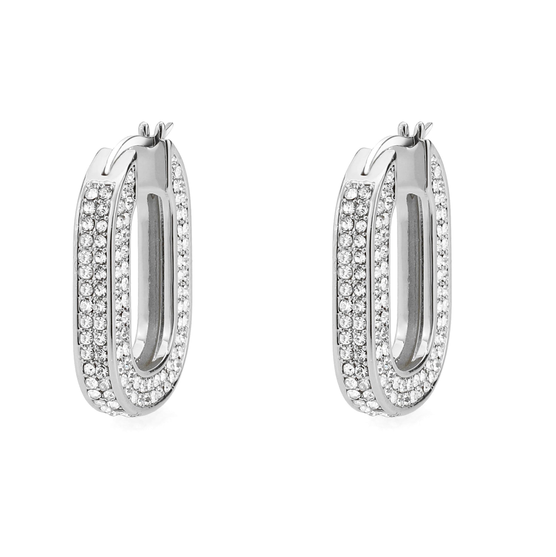 3W1748 - Imitation Rhodium Brass Earring with Top Grade Crystal in Clear-0