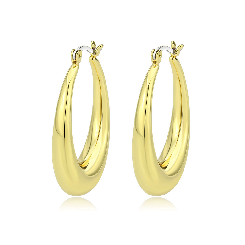 3W1749G - Flash Gold Brass Earring with NoStone in No Stone-0