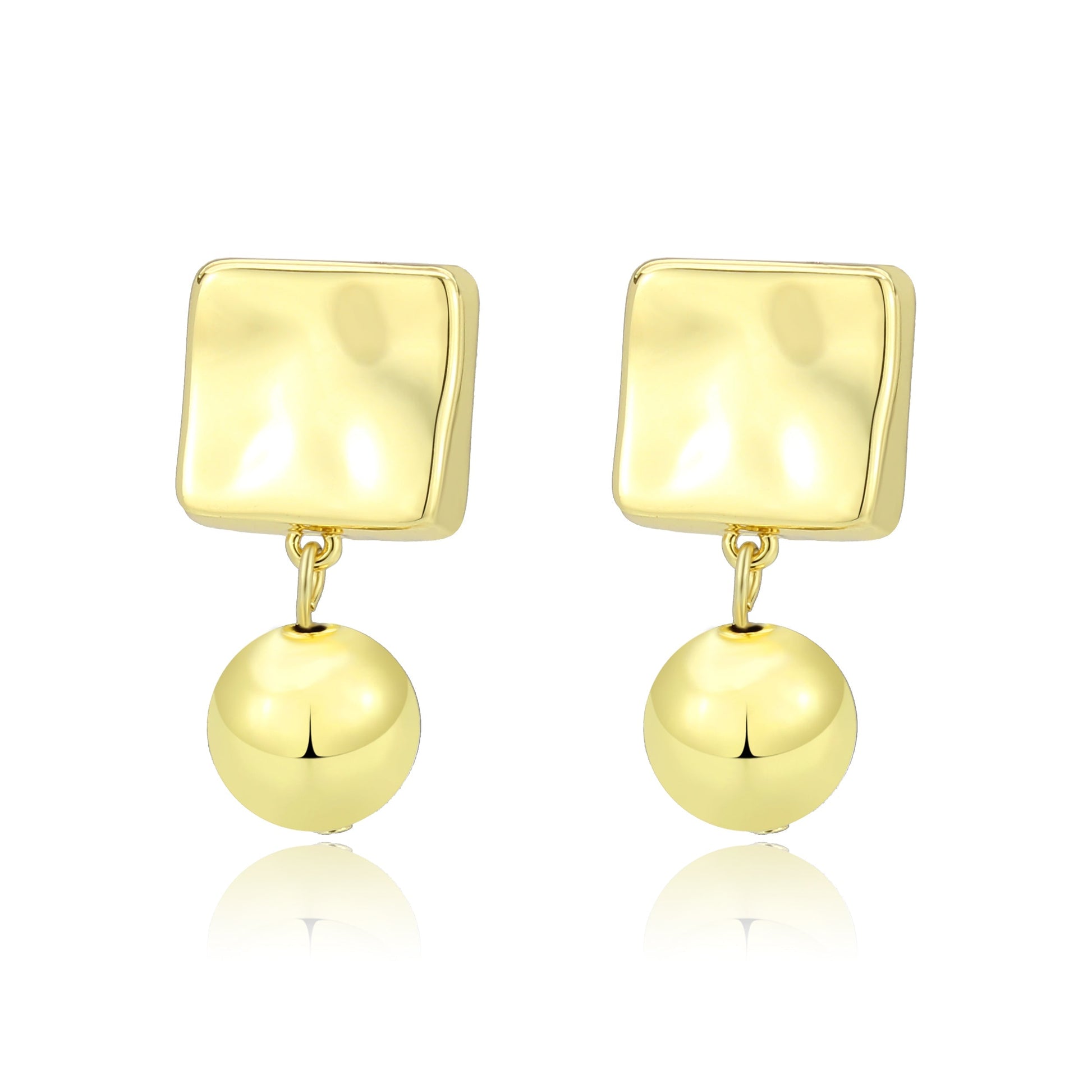 3W1750G - Flash Gold Brass Earring with NoStone in No Stone-0