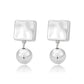 3W1750 - Imitation Rhodium Brass Earring with NoStone in No Stone-2