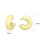 3W1751G - Flash Gold Brass Earring with NoStone in No Stone-1