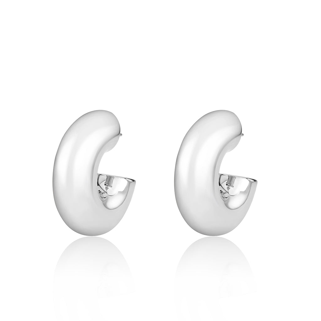 3W1751 - Imitation Rhodium Brass Earring with NoStone in No Stone-0