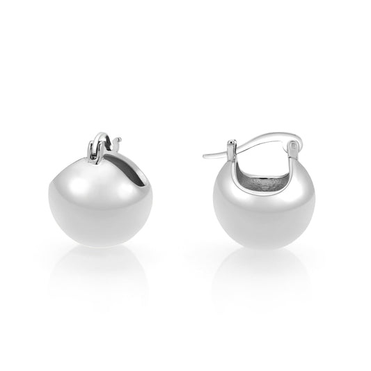 3W1753 - Imitation Rhodium Brass Earring with NoStone in No Stone-0