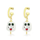 3W1757G - Flash Gold Brass Earring with Synthetic in MultiColor-2
