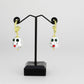 3W1757G - Flash Gold Brass Earring with Synthetic in MultiColor-1