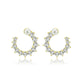 3W1758G - Flash Gold Brass Earring with AAA Grade CZ in Clear-2