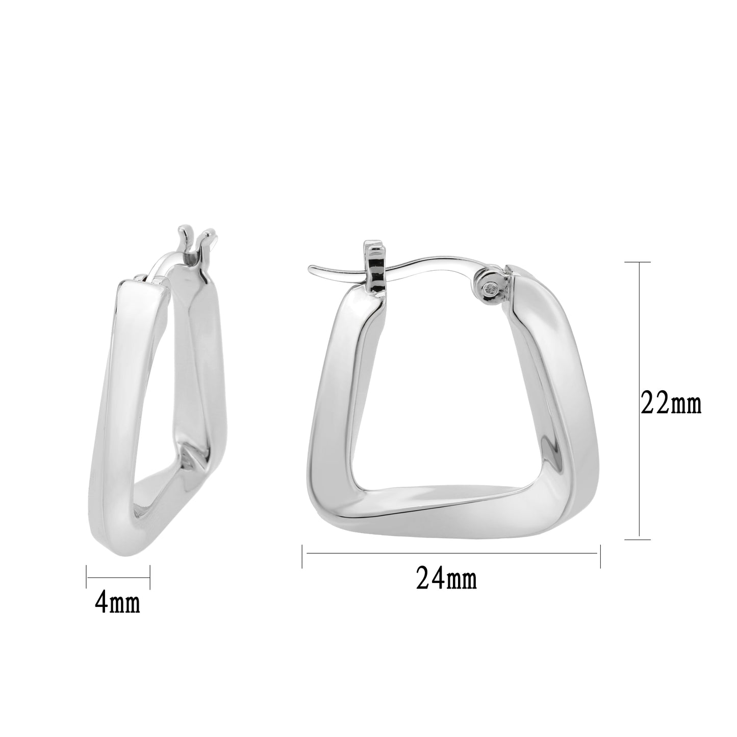 3W1759 - Imitation Rhodium Brass Earring with NoStone in No Stone-0