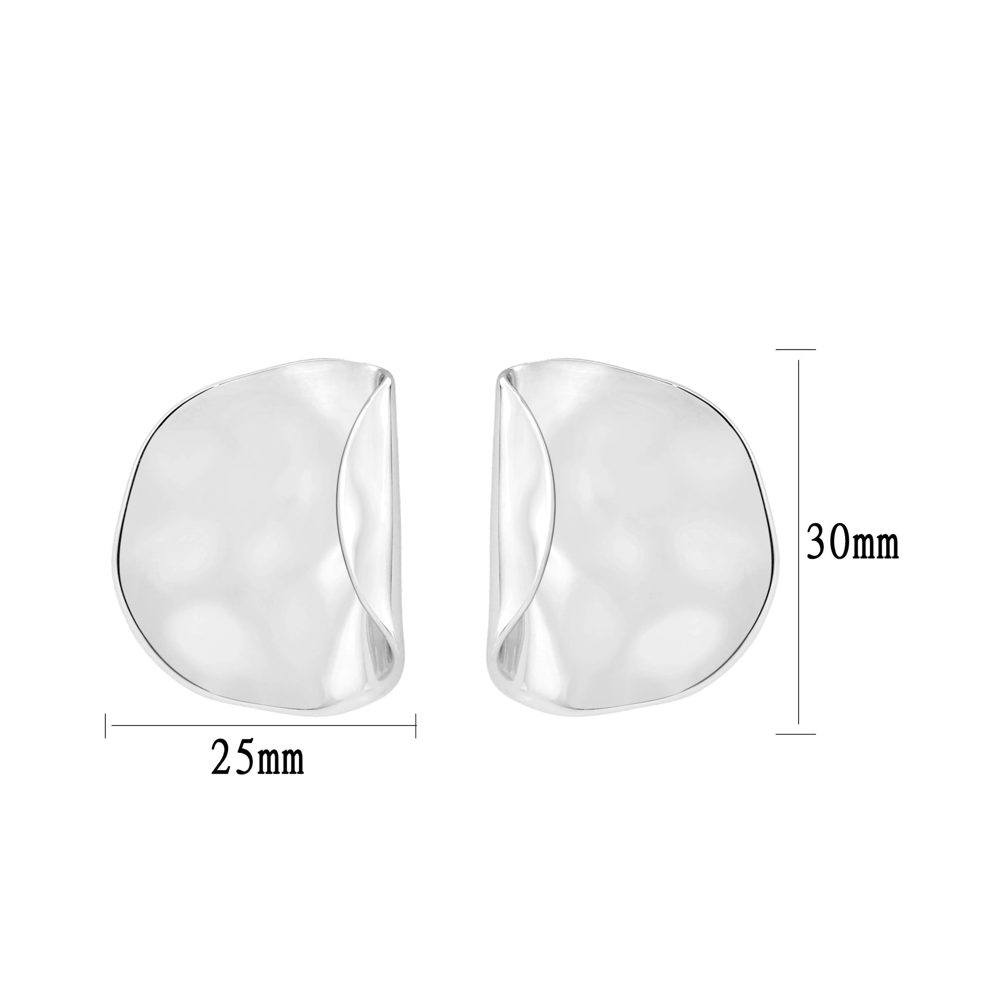 3W1760 - Imitation Rhodium Brass Earring with NoStone in No Stone-0