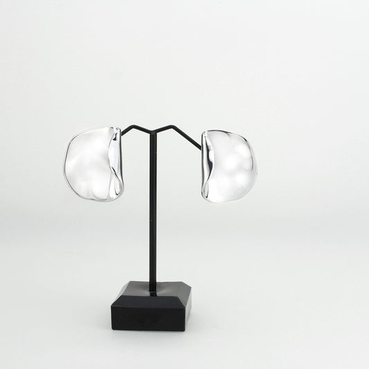 3W1760 - Imitation Rhodium Brass Earring with NoStone in No Stone-1