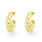 3W1761G - Flash Gold Brass Earring with NoStone in No Stone-2