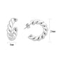 3W1761 - Imitation Rhodium Brass Earring with NoStone in No Stone-1