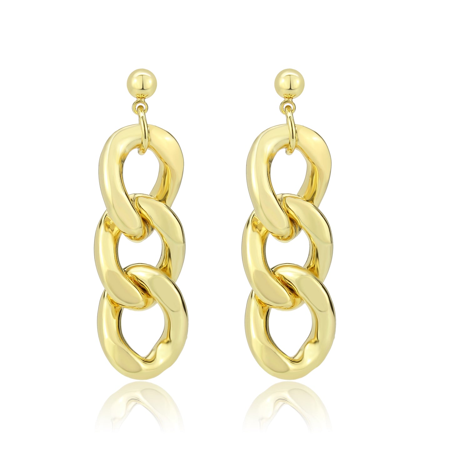 3W1762G - Flash Gold Brass Earring with NoStone in No Stone-0