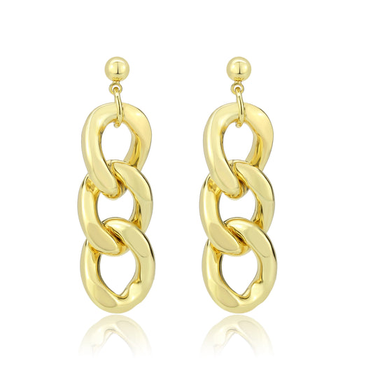3W1762G - Flash Gold Brass Earring with NoStone in No Stone-0
