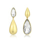 3W1767G - Flash Gold Brass Earring with Top Grade Crystal in Clear-2