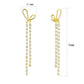 3W1768G - Flash Gold Brass Earring with Top Grade Crystal in Clear-2