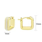 3W1776 - Flash Gold Brass Earring with Synthetic in White-1