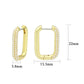 3W1777 - Flash Gold Brass Earring with Synthetic in White-1