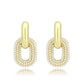 3W1778 - Flash Gold Brass Earring with Synthetic in White-0