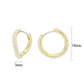 3W1779 - Flash Gold Brass Earring with Synthetic in White-1