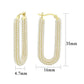 3W1783 - Flash Gold Brass Earring with Synthetic in White-1