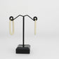 3W1783 - Flash Gold Brass Earring with Synthetic in White-2