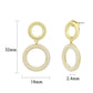 3W1784 - Flash Gold Brass Earring with Synthetic in White-1