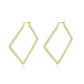 3W1786 - Flash Gold Brass Earring with Synthetic in White-0