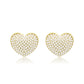 3W1787 - Flash Gold Brass Earring with Synthetic in White-0
