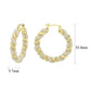 3W1790 - Flash Gold Brass Earring with Synthetic in White-1