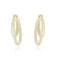 3W1791 - Flash Gold Brass Earring with Synthetic in White-0