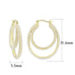 3W1791 - Flash Gold Brass Earring with Synthetic in White-1