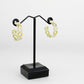 3W1792 - Flash Gold Brass Earring with Synthetic in White-2