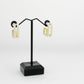 3W1794 - Flash Gold Brass Earring with Synthetic in White-2