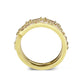 3W1799 - Flash Gold Brass Ring with AAA Grade CZ  In Clear-2